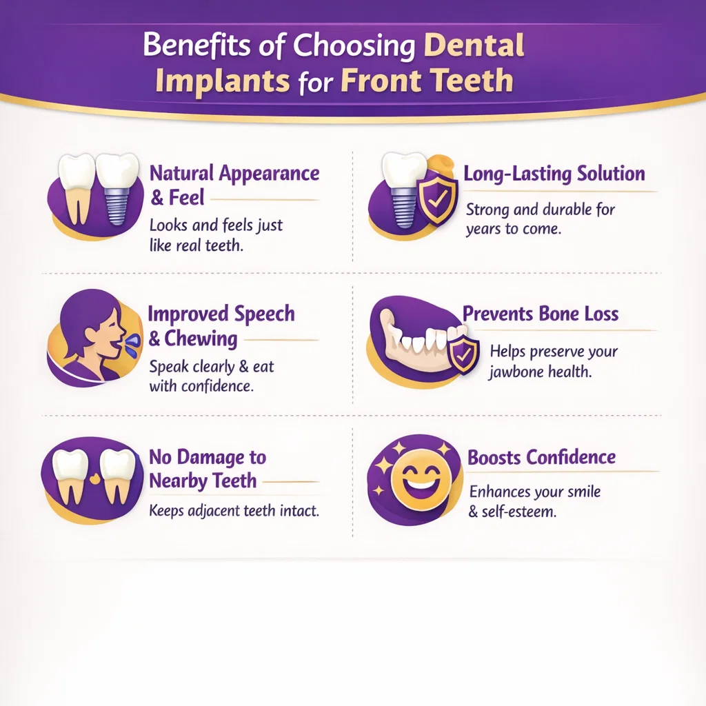 benefits of choosing dental implants for front teeth