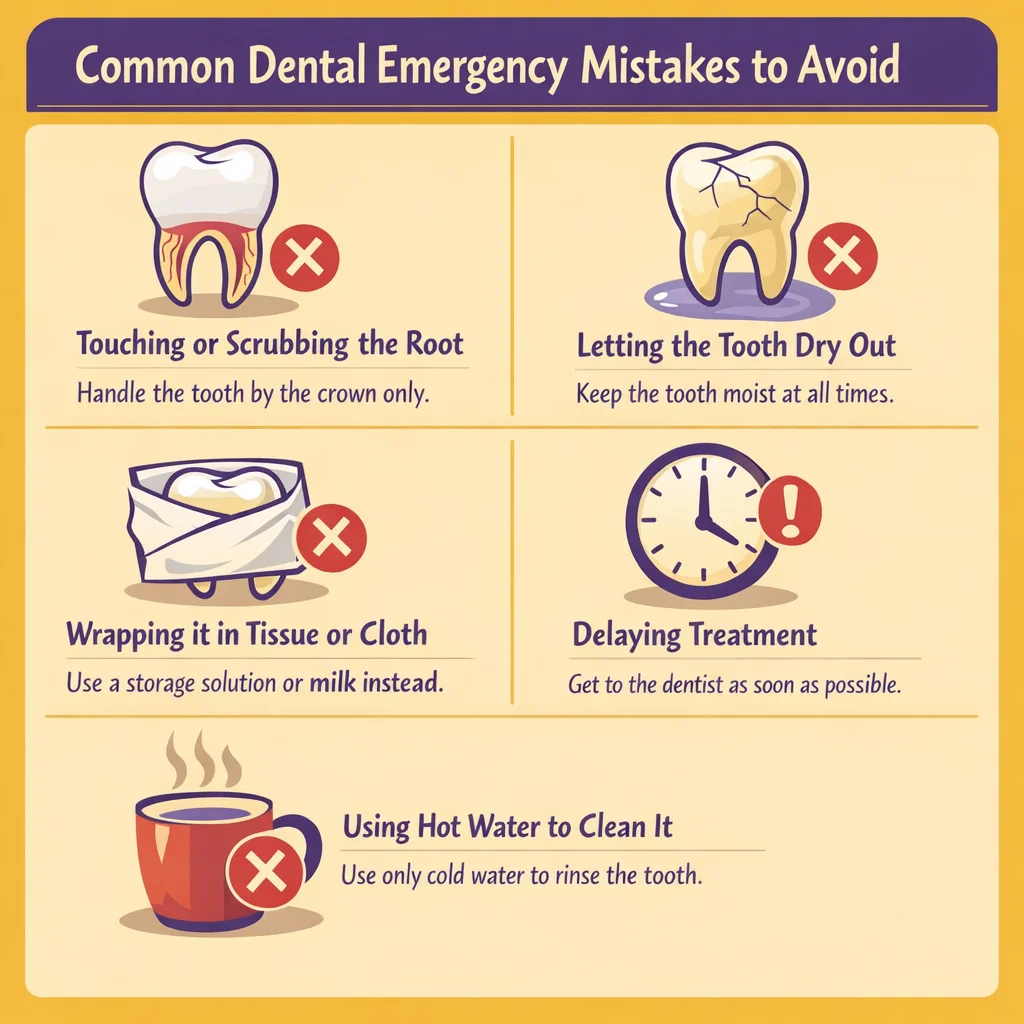 common dental emergency mistakes to avoid