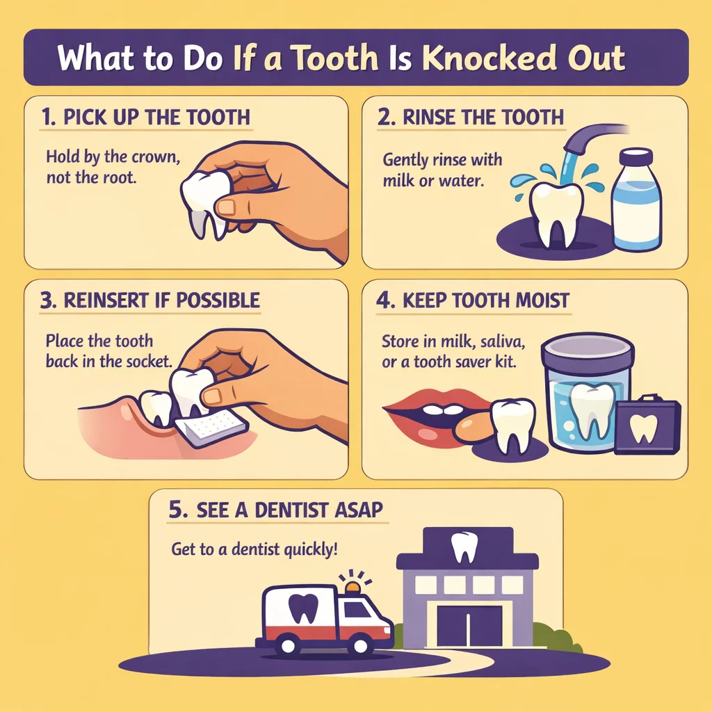 what to do if a tooth is knocked out